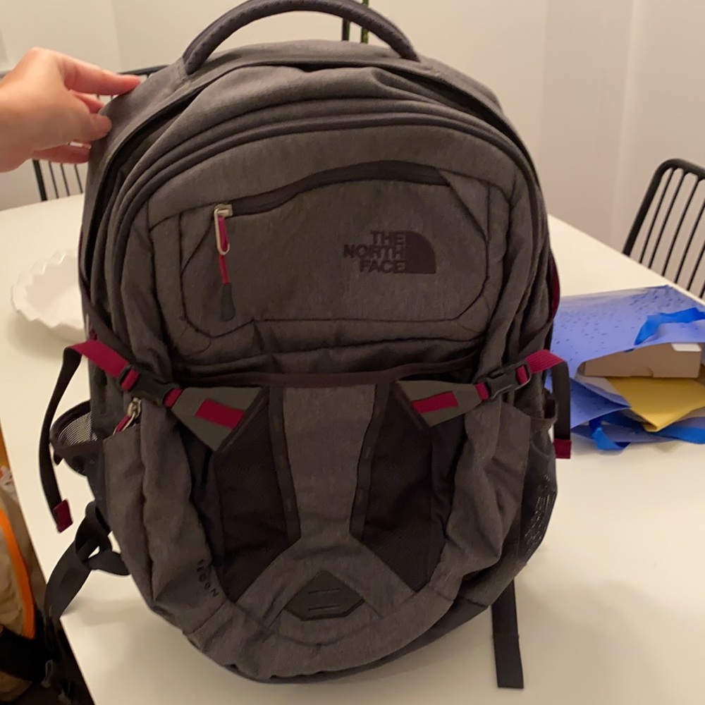 North Face Router Transit Backpack (gray & pink)